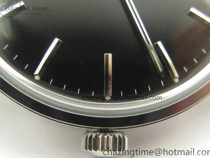 0301 EasyCare Seamaster 30 1962 SS TW Best Edition Black Dial On Leather Strap MIYOTA 8079